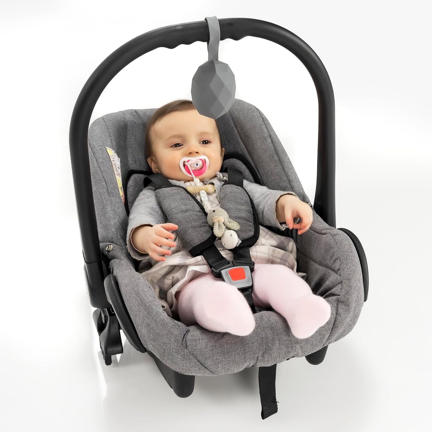 - Boite Tetine Bebe En Silicone (2 Pièces) - Lot De Porte Sucette Pour Poussette, Boîte À Tétine Pour Tous Les Modèles De Tétines, Sans BPA - Gris