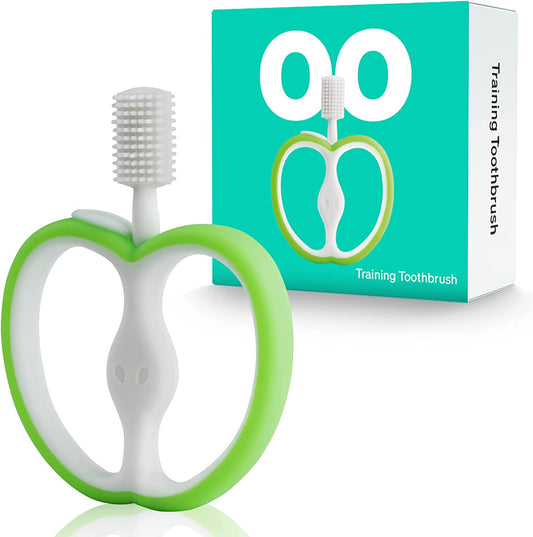 Anneau Dentition Bebe Par , 4+ Mois, Sans BPA, Tetine Grignoteuse En Silicone, Brosse a Dents En Silicone, Jouet Dentition Bébé, Vert